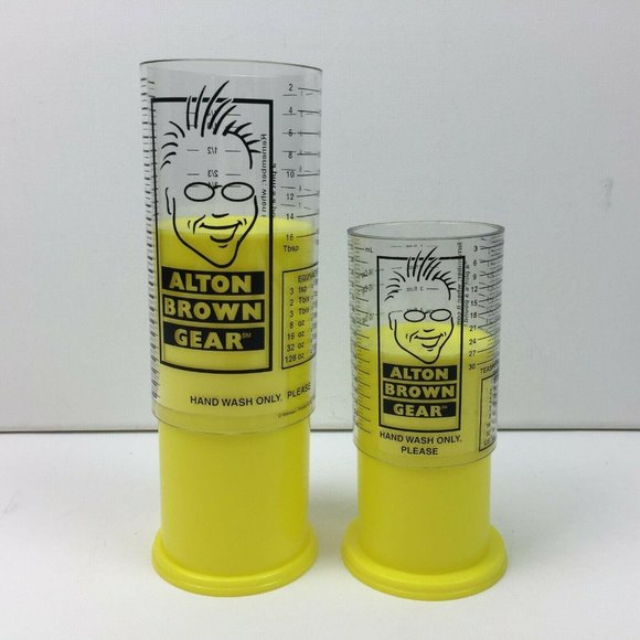 Vintage Alton Brown Gear Good Eats Yellow Measure-All Adjustable Measuring Cups - Picture 10 of 12